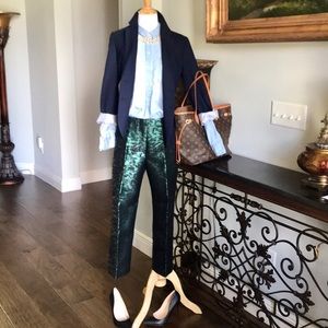 J Crew Patio Pant in Evergreen